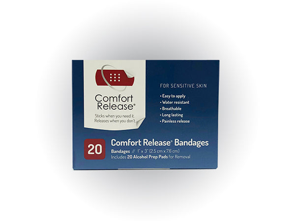 1″ Comfort Release® Bandages (20 ct)