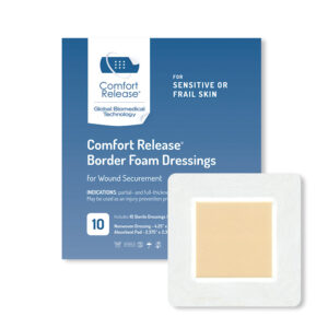 Waterproof Comfort Release foam dressing for highly absorbent exudate management