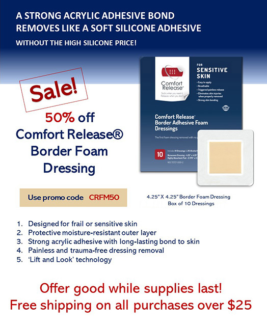 50% OFF Border Foam Dressings with code CRFM50