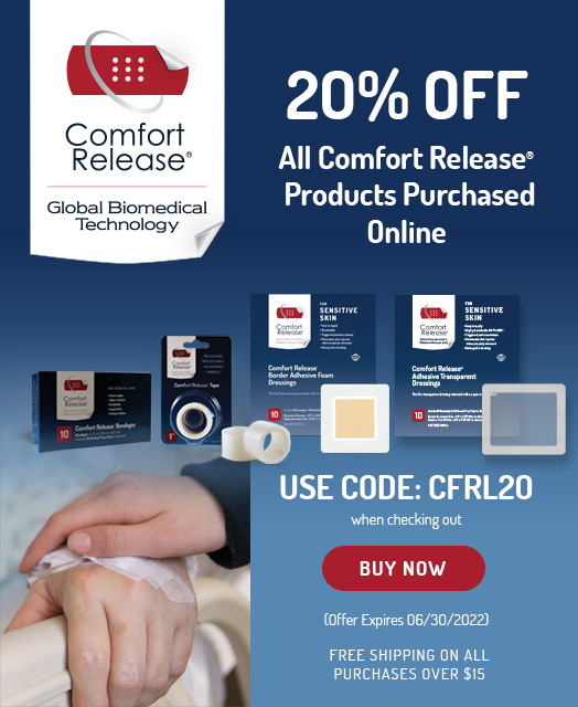 20% OFF ALL Comfort Release® Products Purchased Online with Coupon Code CFRL20